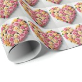 Roos Heart Gift Wrap Cadeaupapier (Rol Hoek)