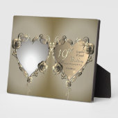 Roos Heart Lijst Weddenschap Jubileum 1 Foto Fotoplaat (Zijkant)