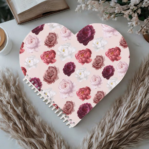 Roos Heart Notitieboek - Een bloei van gedachten
