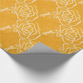 "Roos Heart Yellow" Vloertuinbouwpapier Cadeaupapier (Hoek)