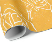 "Roos Heart Yellow" Vloertuinbouwpapier Cadeaupapier (Rol Hoek)