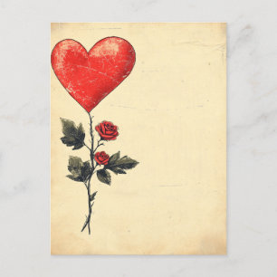 Roos HeartvLove Valentijnsdag Briefkaart