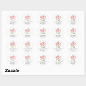 Roos Herdenkings Zaad Pakket Ronde Sticker (Vel)