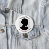 Roos herdenkingsfoto knop ronde button 7,6 cm (In situ)