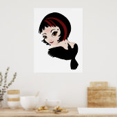 Roos het Tattooed Girl Poster (Keuken)
