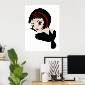 Roos het Tattooed Girl Poster (Thuiskantoor)
