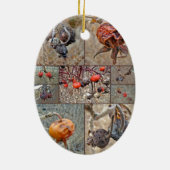 Roos Heupcollage Keramisch Ornament (Achterkant)