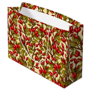 Roos heupen, rood, groen, geel groot cadeauzakje