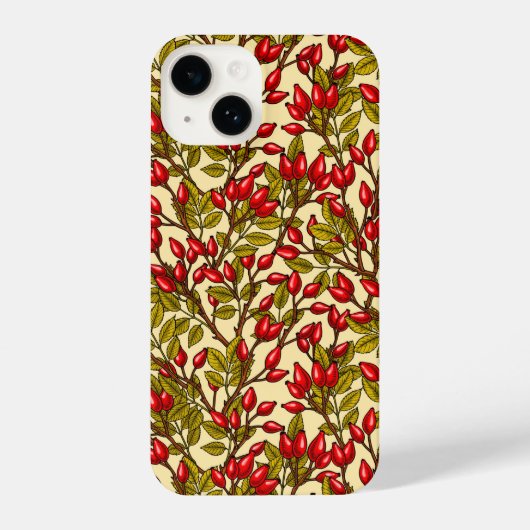 Roos heupen, rood, groen, geel iPhone hoesje (Achterkant)