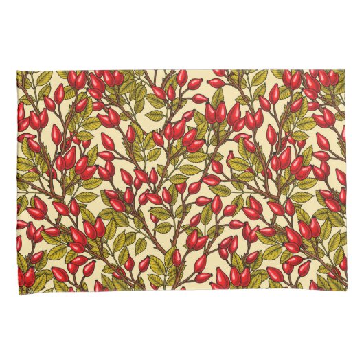 Roos heupen, rood, groen, geel kussensloop (Voorkant-Rechts)