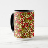 Roos heupen, rood, groen, geel mok (Voorkant links)