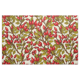 Roos heupen, rood, groen, geel stof