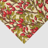 Roos heupen, rood, groen, geel tissuepapier (Detail)