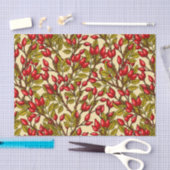 Roos heupen, rood, groen, geel tissuepapier (Craft)