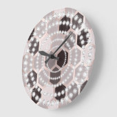 Roos Hexagone Grey Silver Diamond Infinity Circles Grote Klok (Hoek)
