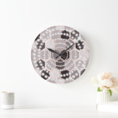 Roos Hexagone Grey Silver Diamond Infinity Circles Grote Klok (Huis)