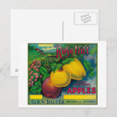 Roos Hill Apple Crate LabelWatsonville, CA Briefkaart (Voorkant / Achterkant)