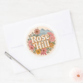 Roos Hill Ronde Sticker (Envelop)