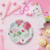 Roos Hip Garden Patroon Papieren Bordje (Feest)