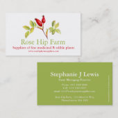 Roos hip herbal boerderij provider visitekaartje (Voorkant / Achterkant)
