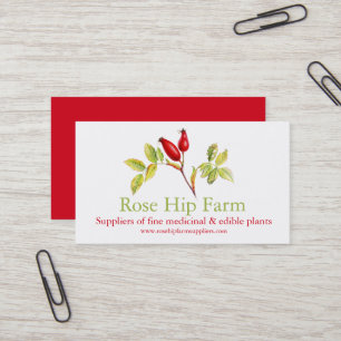 Roos hip herbal boerderij provider visitekaartje