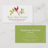 Roos hip herbalisten medicijn visitekaartje (Voorkant / Achterkant)