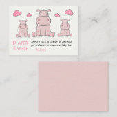 Roos Hippo Diaper Raffle Tickets (Voorkant / Achterkant)