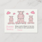 Roos Hippo Diaper Raffle Tickets (Voorkant)