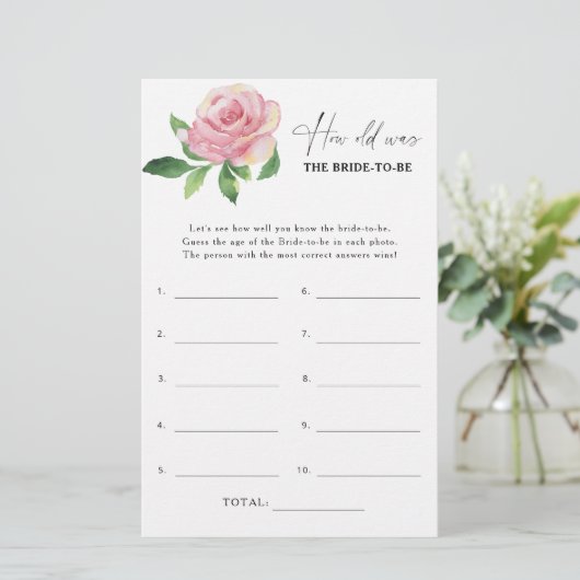 Roos - Hoe oud was de bruid om mee te spelen (Staand voorkant)