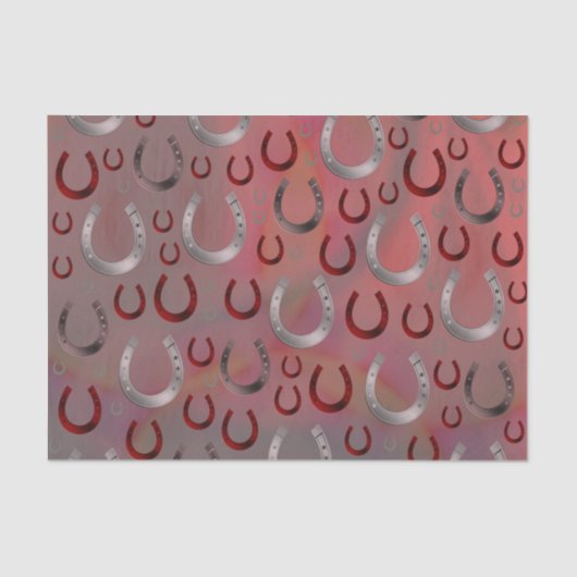 roos, hoefijzer, zilver, patroongrijs, geluk, patt tissuepapier (Voorkant)