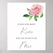 Roos - Hoeveel kisses vrijgezellenfeest spel