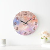 Roos Holograafnummer Glitter Drip Blush Glitter Grote Klok (Huis)