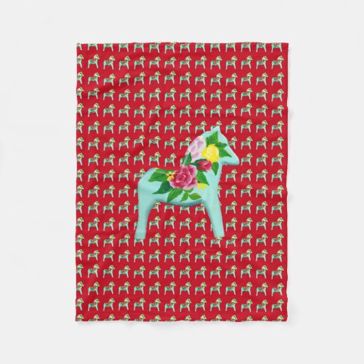 Roos Horse Blanket Fleece Deken (Voorkant)