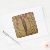 Roos House van Margaret MacDonald MacKintosh Vierkante Sticker (Envelop)
