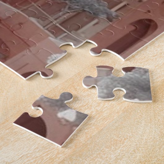 Roos-Hued Sana'a Dreamscape Ai schilderij Legpuzzel (Zijkant)