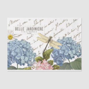 Roos Hummingbird Dragonfly Frans Script Honeybee Tissuepapier