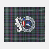 Roos Hunting Modern Clan Badge Tartan Plaid Fleece Deken (Voorkant (Horizontaal))