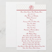 Roos huwelijksprogramma (Voorkant / Achterkant)