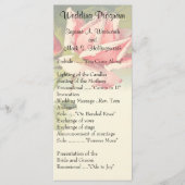 Roos huwelijksprogramma's Programmakaart (Voorkant)