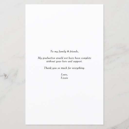  Roos & Hydrangea Afstuderen Dank u kaart (Achterkant)