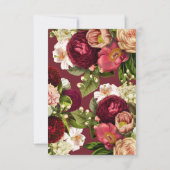 Roos Hydrangea Begrafenissympathie Dank u kaart Notitiekaartje (Achterkant)