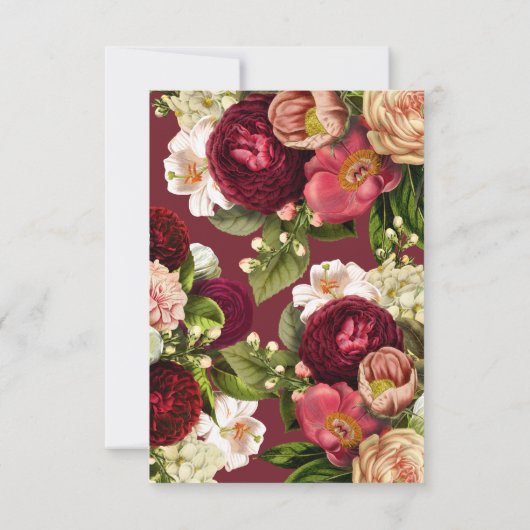 Roos Hydrangea Begrafenissympathie Dank u kaart Notitiekaartje (Achterkant)