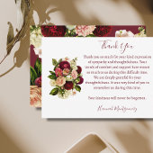 Roos Hydrangea Begrafenissympathie Dank u kaart Notitiekaartje