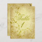 Roos II Wijnstok  Crackle Tabel Nummer Kaart POS (Voorkant / Achterkant)