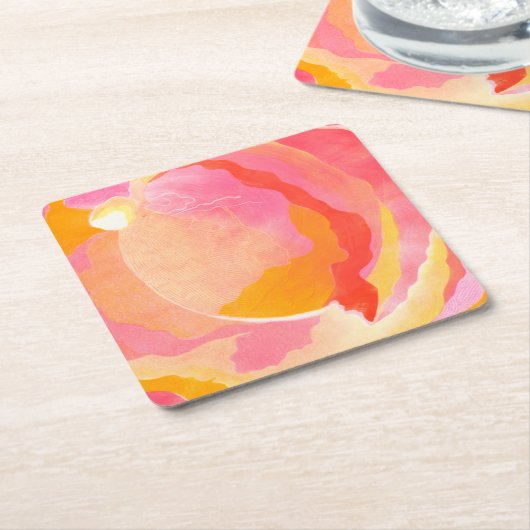 Roos III Kartonnen Onderzetters (Schuin)