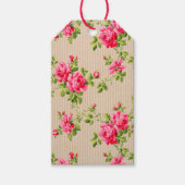  roos illustratie papieren basis Verjaardag Cadeaulabel (Voorkant)