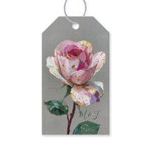 Roos Impasto Bloem Bruiloft Bedankje Gift Tags