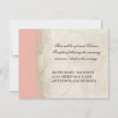 Roos in barokstijl Zalm in Cream Lace Kaart (Voorkant)