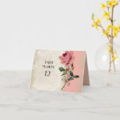  Roos in barokstijl Zalm in Cream Lace Kaart (Gele Bloem)