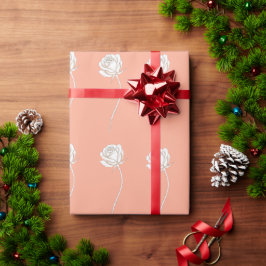Roos in bloei - Verjaardagscadeau Cadeaupapier